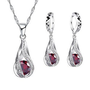 ❤️  Earrings And Necklace Set Bundle Spiral 925 Sterling Silver